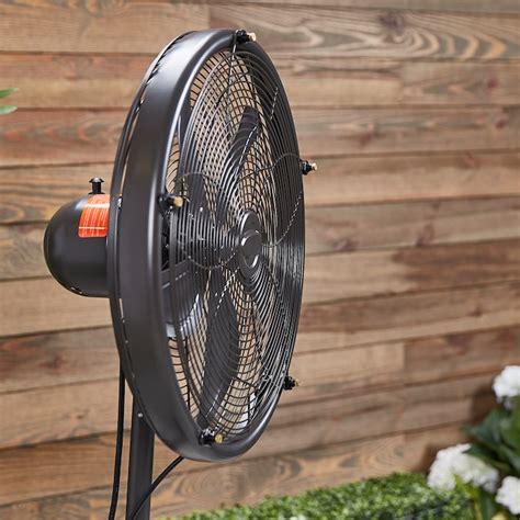 Utilitech 18 In 3 Speed Outdoor Brown Misting Stand Fan In The Portable