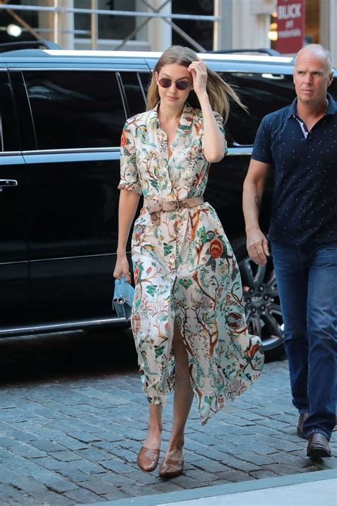 gigi hadid in floral print dress 18 gotceleb