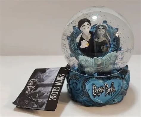 Tim Burtons Corpse Bride Snow Globe Victor Emily Halloween New With