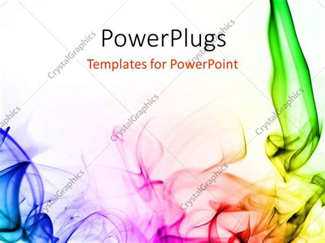 Powerpoint Template Abstract Colorful Smoke On A White Background 26549