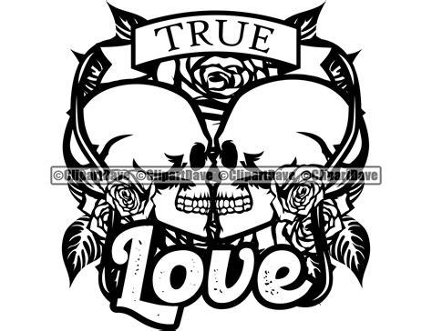 Skeleton Couple Kissing Skull Soulmates Svg Design Logo Tattoo Etsy