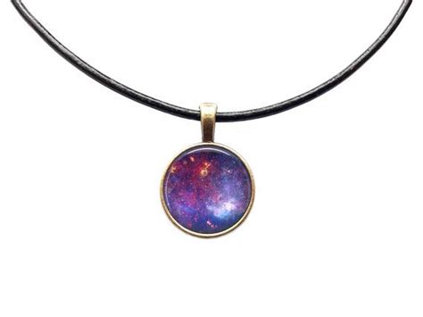 Milky Way Pendant Space Necklace Astronomy Jewelry Nebula Etsy