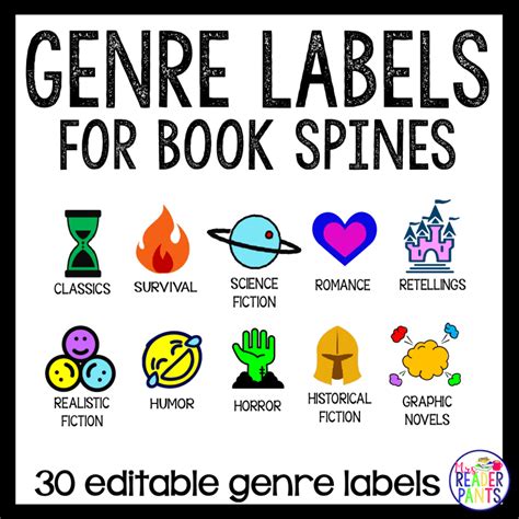 A must have for back to school! Classroom Library Labels - Mrs. ReaderPants | Genre labels ...