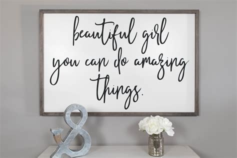 Beautiful Girl You Can Do Amazing Things Sign Wood Signs Etsy
