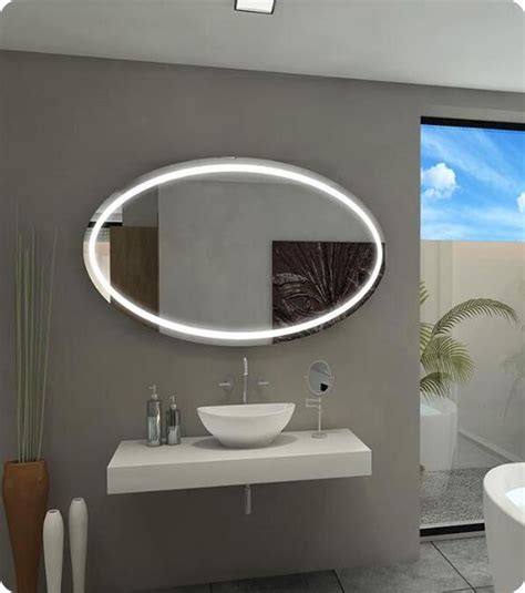 Luxdream Wall Mounted Oval Led Backlit Mirror Professional Led Bathroom Mirror Supplier Luxdream