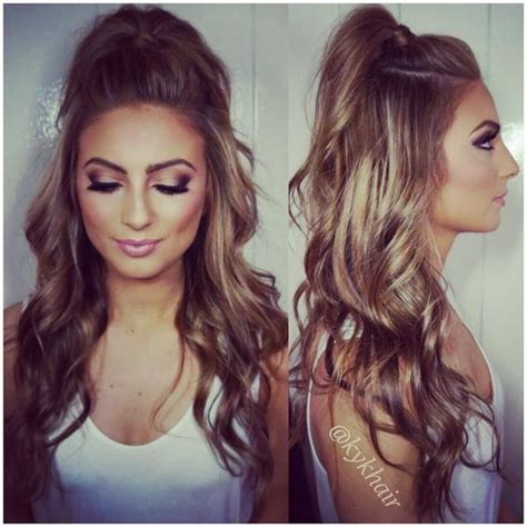 Black color should be at the top and blonde at the bottom. Quick And Easy Half-up Half-down Hairstyles | Hair styles ...