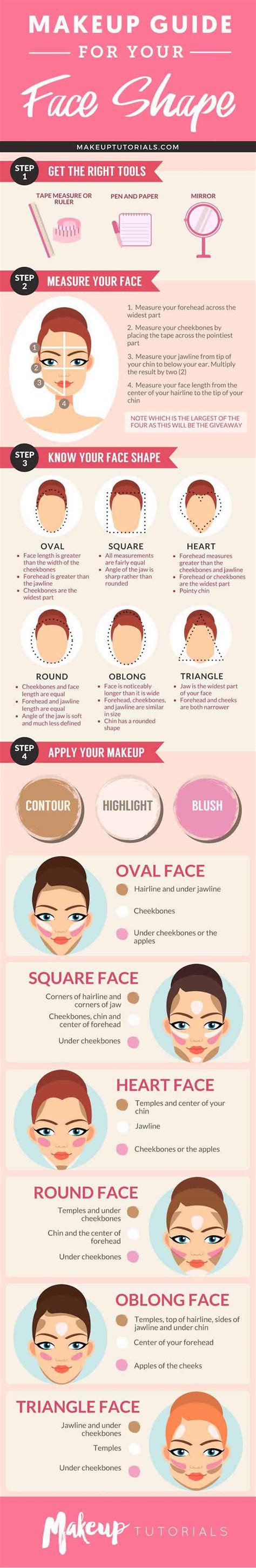 How To Apply Makeup Face Shape Tutorial Pics