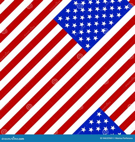 Seamless Pattern Flag Of The Usa Stock Vector Illustration Of Flag