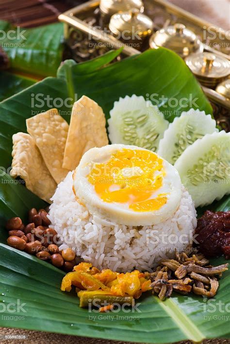 Nasi Lemak A Traditional Malay Curry Paste Stock Photo Download Image