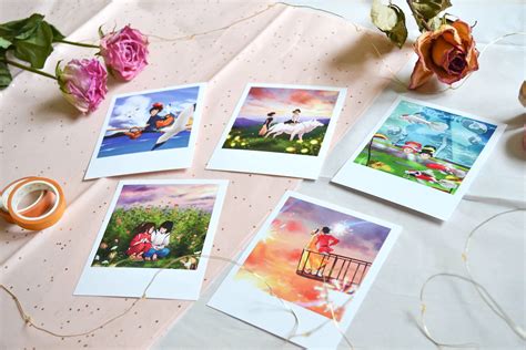 Anime Polaroid Set Polaroid Art Print Anime Polaroids Etsy