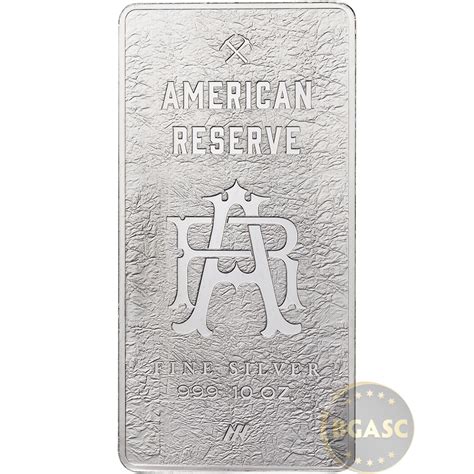 Buy 10 Oz Silver Bars American Reserve 999 Fine Bullion Ingot