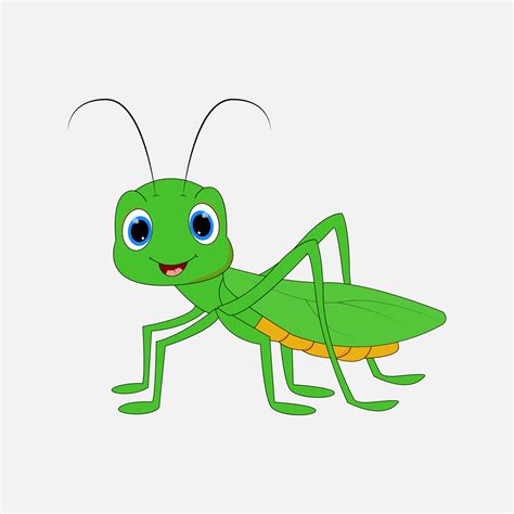 Cute Grasshopper Animal Cartoon 7802119 Vector Art At Vecteezy
