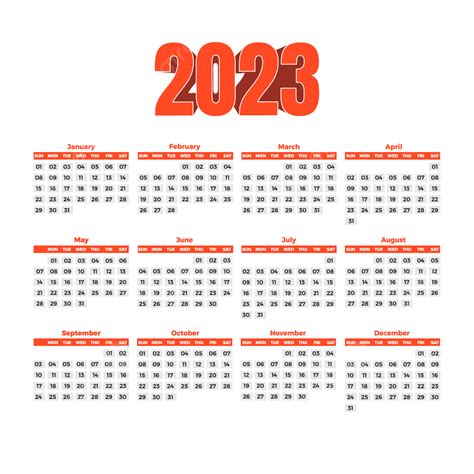2023 Calendars White Transparent Calendar 2023 With Fresh Color Images