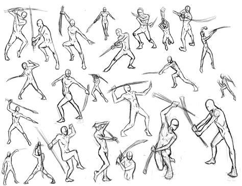 Anime Sword Poses Images And Pictures Becuo Drawing Poses Figure