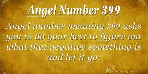 Angel Number 399 Meaning Soul Mission Sunsignsorg