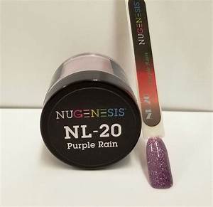Nugenesis Nail Color Dip Dipping Powder 1 5oz Jar Nl20 Purple Rain