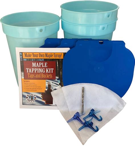 Deluxe Maple Tree Tapping Kit 3 Sap Buckets Lids Etsy