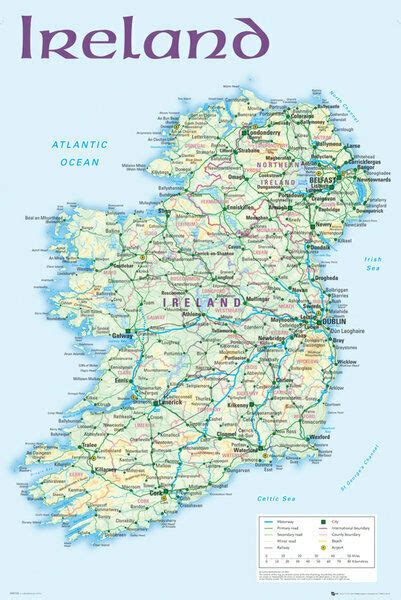 Tipperary, ireland on a detailed road map. Best printable road map of ireland | Derrick Website