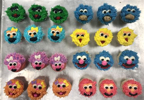 Sesame Street Cupcakes Sesame Street Cupcakes Mini Cupcakes