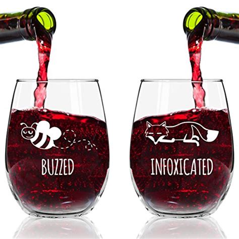 Funny Stemless Wine Glass Set 4 Count Thatsweett