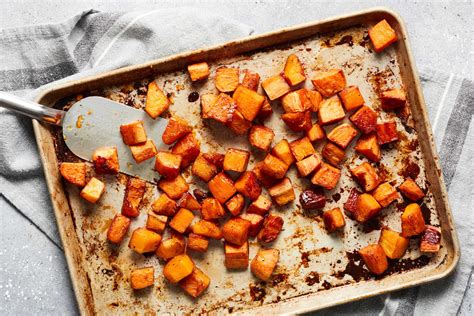 Maple Glazed Butternut Squash And Sweet Potatoes Recipe Nyt Cooking