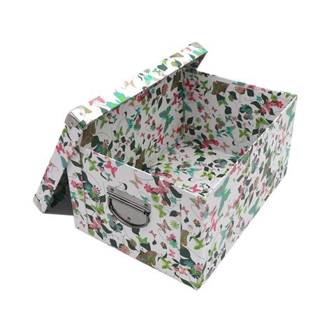 Guozi Collapsible Storage Box Decorative Memory Box With Lid And Metal