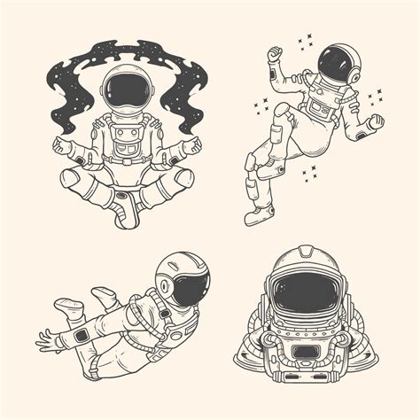 Minimalist Astronaut Concept 10505612 Vector Art At Vecteezy