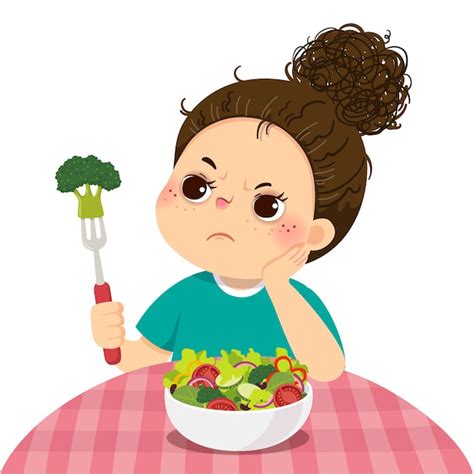 Premium Vector Illustration Cartoon Of An Unhappy Girl Does Not Want
