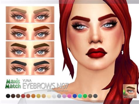 The Sims Resource Maxis Match Eyebrow Pack N01 Bypralinesims Sims 4