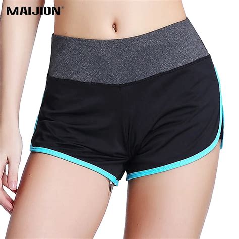 maijion quick dry yoga shorts women breathable athletic running fitness shorts outdoor sports