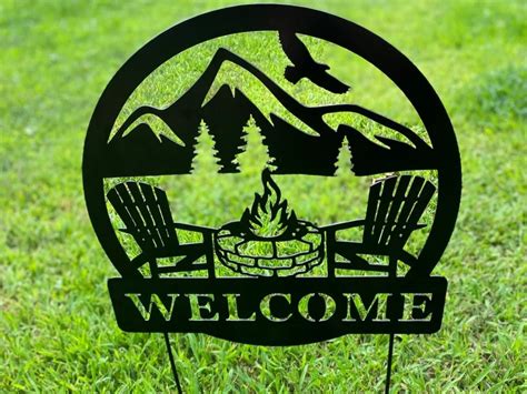 Camping Signs Personalized Camping Sign Camper Decor Camp Fire Sign