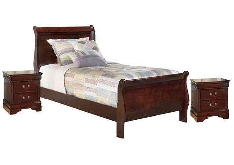 Alisdair Twin Sleigh Bed With 2 Nightstands American Furniture