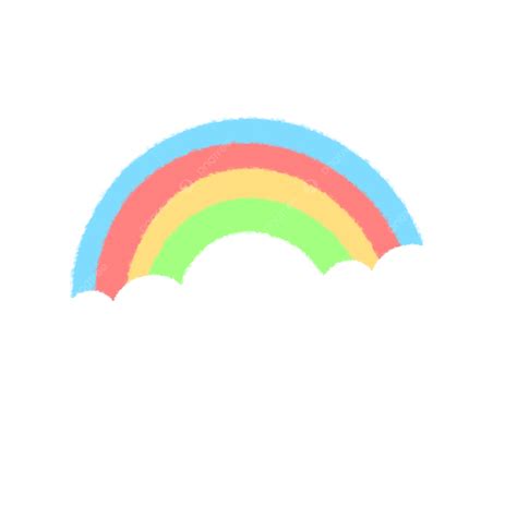 Rainbow With Clouds Illustration Rainbow Cartoon Cute Rainbow