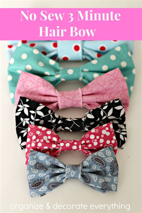 Emilee Likes No Sew 3 Minute Hair Bows Organize And Decorate