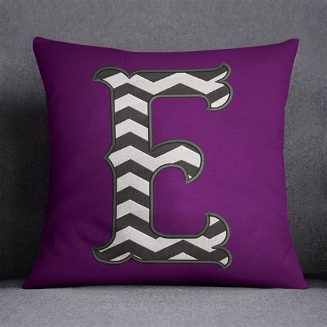 Chevron Monogram E Digital Machine Embroidery Design 2x3 Etsy