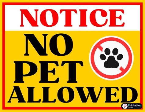 20 No Pets Allowed Sign Download Printable Free Pdfs