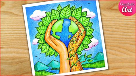 How To Draw Save Trees Drawing Save Trees Save Earth Save Nature
