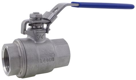Two Piece Full Bore Ball Valve Bspp 1000psi 316 Stainless Steel Nero