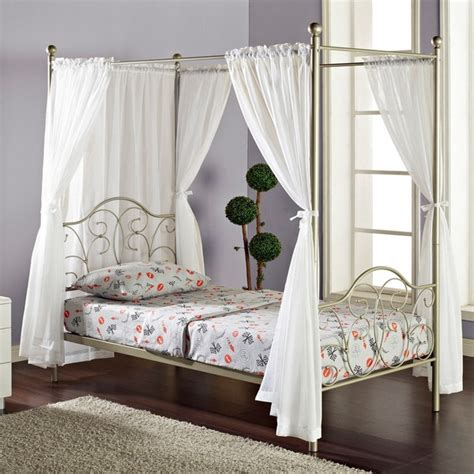 Utilize the wide variety of twin canopy bed on alibaba.com and improve the way you save. Pewter Metal Twin-size Canopy Bed with Curtains - Free ...