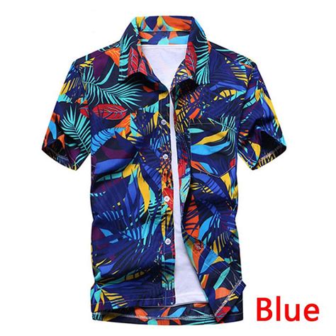 Compra Ahora Riou Camisa Hawaiana Hombre Estampada Funky Camisas Manga Corta Shirt Camisetas De