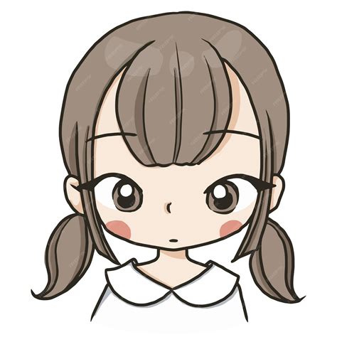 Girl Profile Cartoon Avatar Doodle Kawaii Anime Coloring Page Cute
