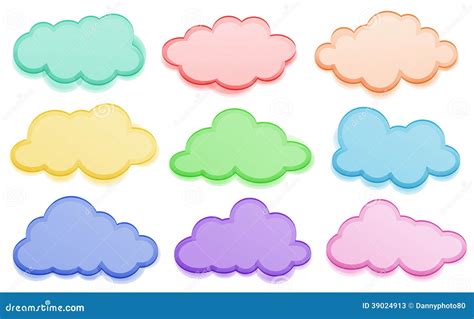 Nubes Coloridas Ilustración Del Vector Ilustración De Nube 39024913