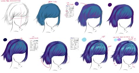 How To Draw Hair How To Draw Hair Digital Painting Tutorials