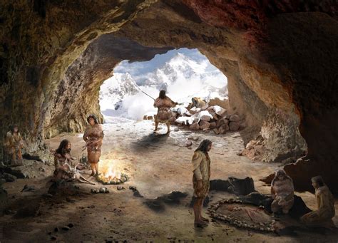 Neanderthal Tribe In A Cave By Trebol Animation Ancient Humans Native American Artwork Anime