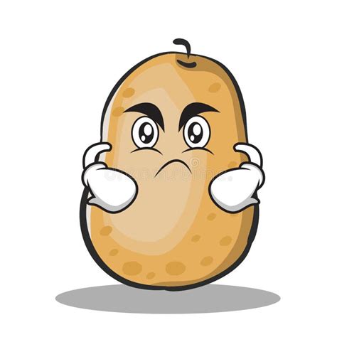 Angry Potato Character Cartoon Style Stock Vector Illustration Of
