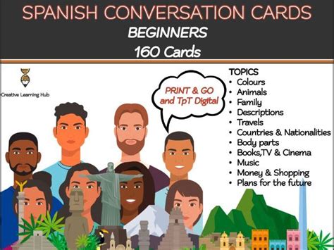 Spanish Conversation Cards Beginners Speaking Activities Teaching