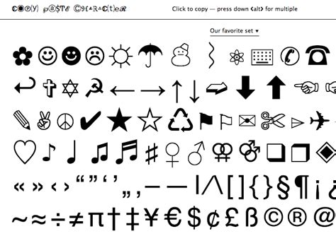 Symbols Copy Paste