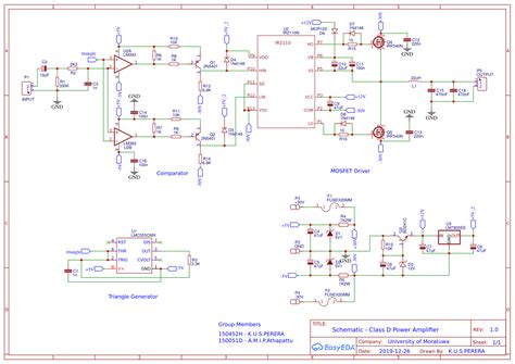 Industrial Electronics Circuit Design Class D Power Amplifier