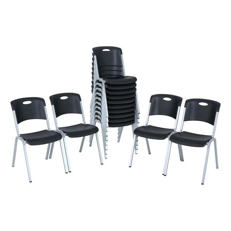 Buy black leather chairs and get the best deals at the lowest prices on ebay! Lifetime Premium Black Stacking Chair 80310