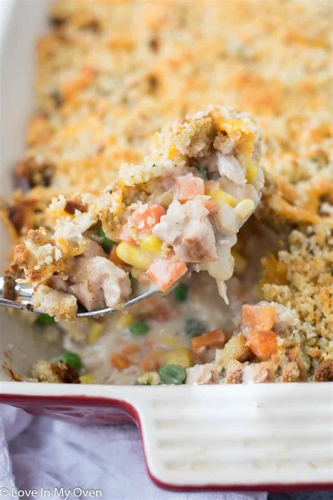 Leftover Turkey Stuffing Casserole Love In My Oven